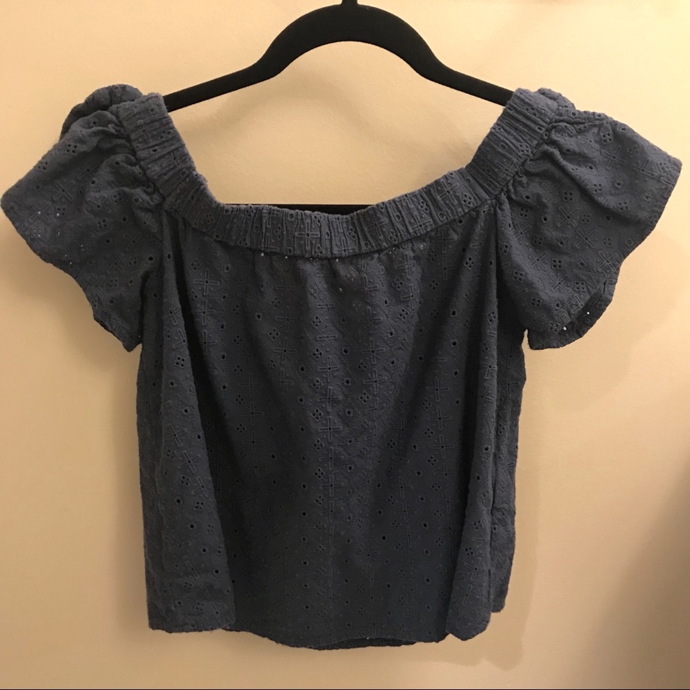 Abercrombie Tie Sleeve Off the Shoulder Top